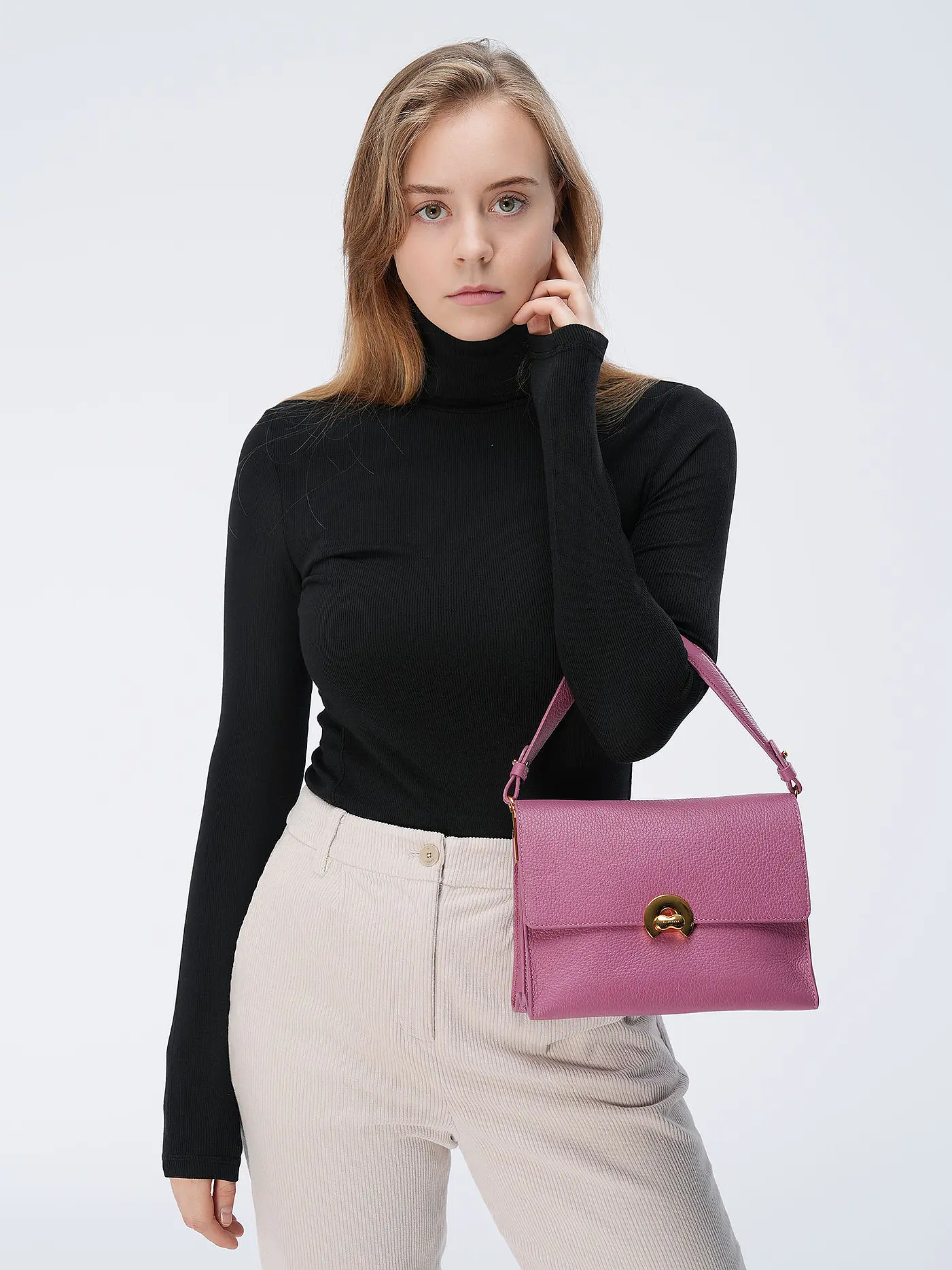 COCCINELLE | Ledertasche - Henkeltasche COCCINELLEBINXIE | pink